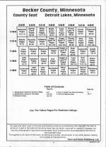 Table of Contents, Becker County 1992 Published by Farm and Home Publishers, LTD